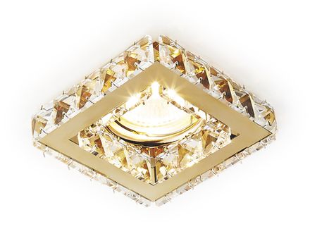 Встраиваемый точечный светильник K110 CL/G золото/прозрачный хрусталь MR16