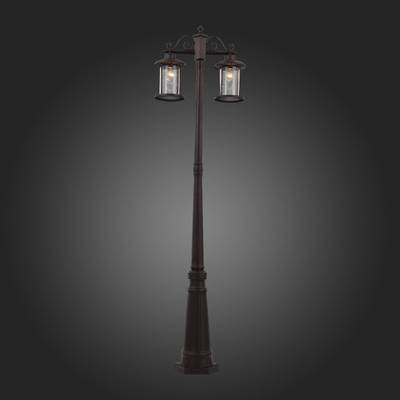 SL080.425.02 Светильник уличный наземный ST-Luce Темный кофе/Прозрачный, Темный кофе E27 2*100W