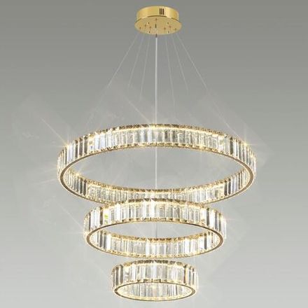 5015/88L L-VISION ODL23 607 золотой/прозрачный металл/хрусталь Люстра LED 88W 4000K 8800Лм VEKIA
