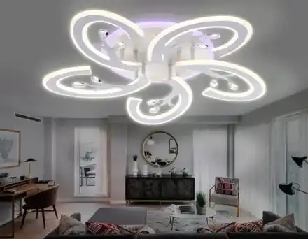 Потолочный светодиодный светильник с пультом FA512/5 WH белый 120W 610*580*80 (ПДУ РАДИО 2.4G)