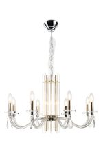 Люстра Crystal Lux AURELIO SP8 GOLD+CHROME/TRANSPARENT 0210/308