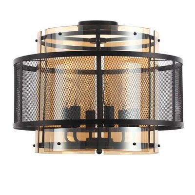 8007/6C MODERNI LN25 251 черный/черный, золотой металл/металл, стекло Люстра потолочная Е14 6*40W 220V ZARINA