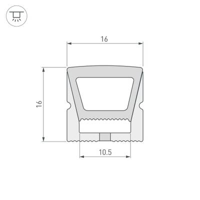 Силиконовый профиль WPH-FLEX-1616-TOP-S11-20m WHITE (Arlight, Силикон)