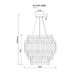 Люстра подвесная Selena FL1192-16PB, E14х16