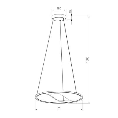 Подвесной светодиодный светильник 40027/1 LED серый, LED