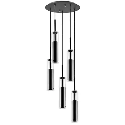 756057 Люстра CILINO 5х40W GU10 MATT BLACK Lightstar