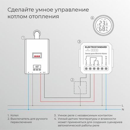Реле Умный дом с независимым контактом 76010/00