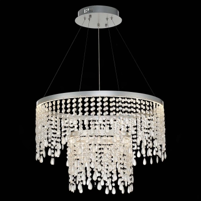 SL6201.103.55 Люстра подвесная ST-Luce Серебристый/Прозрачный LED 1*55W 3000K/4000K/6000K
