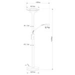 Торшер Arte Lamp DUETTO A4329PN-2SS, 1хLED