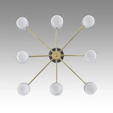 8240/8C COMFI LN26 239 черный/латунь, металл/акрил Люстра потолочная LED GX53 8*7W 220V LANIKA
