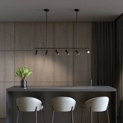 Потолочный светодиодный светильник с поворотным механизмом 20252/6 LED черный, LED