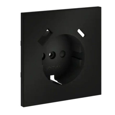 VLS001008 Накладка для розетки с заземлением и защитными шторками, с USB A+C, S70 (черный матовый). (ТМ Maytoni)