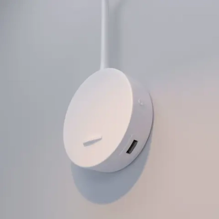 Светильник настенный светодиодный Stem белый 3000К с USB-портом и выключателем 40120/LED белый