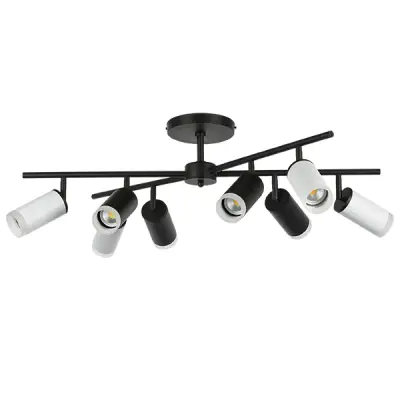 LR7283643740 Люстра RULLO 8х50W GU10 ЧЕРНЫЙ/БЕЛЫЙ (571728+214437-4+214436-4+202430-8)