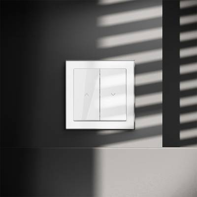 VLS020701 Выключатель встраиваемый VOLTUM S70 для жалюзи 10А, (белый глянцевый). (ТМ Maytoni)