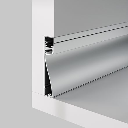 Алюминиевый профиль плинтус с подсветкой 80x18, ALM-8018-S-2M. TM Maytoni