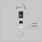 Встраиваемый светильник Dip Hight 2700K 9Вт 9° DL123-10W-2.7K-W. TM Maytoni