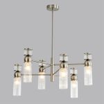 8277/6 MODERNI сатин никель/прозрачный, металл/стекло Люстра Е14 6*40W 220V DENVER