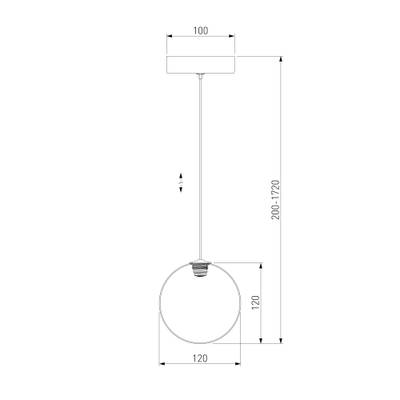 Подвесной светильник 50232/1 LED дымчатый, LED