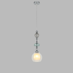 8294/1A MODERNI LN26 367 хром/белый/прозрачный, металл/стекло/хрусталь Подвес E27 1*60W 220V GANNA