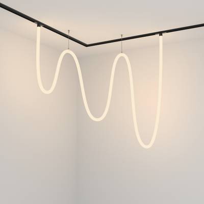 Трековый подвесной светильник Tau Exility 3000K 100Вт 360°, TR101-2-100W3K-B. TM Maytoni