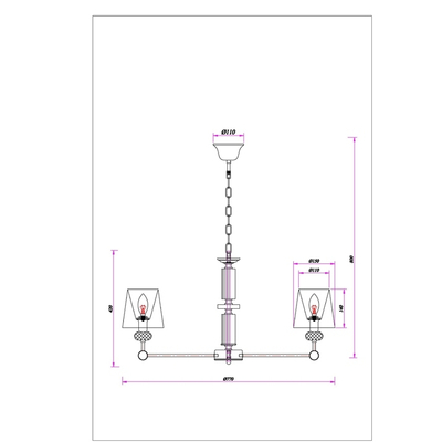 Подвесная люстра Arte Lamp BROCCA A4093LM-8AB, 8хE14