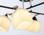 Светильник подвесной TR303089/6 BK/FGD/FR черный/золото/белый матовый E27/6 max 40W 800*580*250