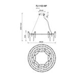Люстра подвесная Infinita FL1153-8P, E14х8