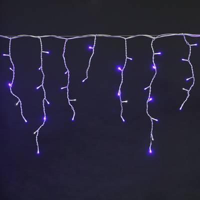 A-056R BL/WT FLASH светодиодная гирлянда "бахрома" 5x0.6м 180LED белый провод влагозащищен.