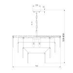 Умная подвесная хрустальная люстра 10130/10 золото, E14х10
