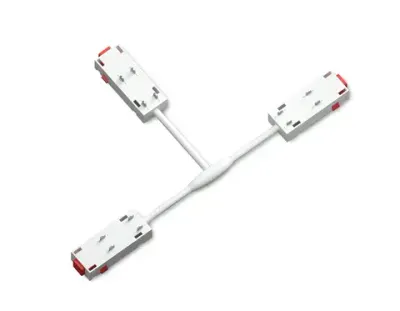 Коннектор питания T-образный для шинопровода Magnetic 220V GL1113 WH белый 250*150*18