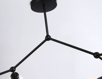 Потолочный светильник в стиле лофт TR8036/6 BK черный E27*6 max 40W D670*590