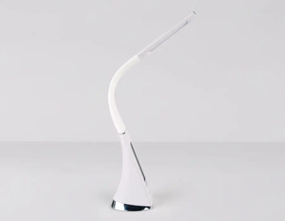 Светодиодная настольная лампа с дисплеем DE508 WH белый LED 3000-6400K 6W+LCD 2W