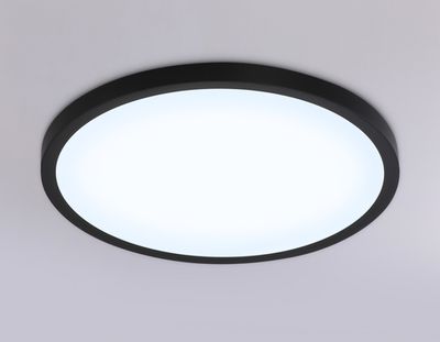 Светильник светодиодный ультратонкий FZ1961 BK черный IP54 40W 5000K D470*15 (Без ПДУ)