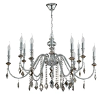 Люстра Crystal Lux MERCEDES SP6+6 CHROME/SMOKE 0950/312