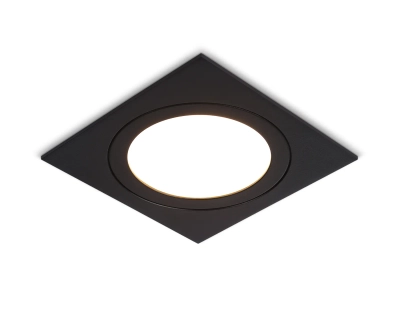Светильник встраиваемый TN6609 BK черный IP44 GX53 max 15W 110*110*23