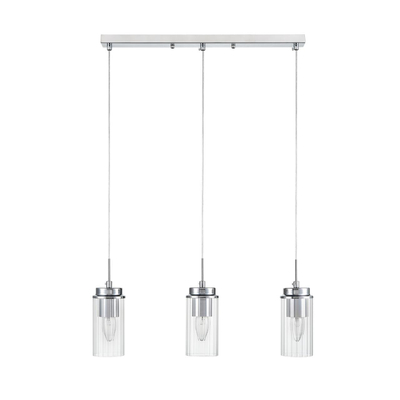 8102/3A COMFI LN26 408 хром/прозрачный металл/металл Подвес Е14 3*40W 220V ISHA