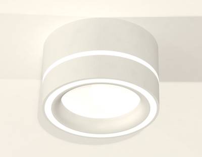 Комплект накладного светильника с акрилом XS8101018 SWH/FR белый песок/белый матовый GX53 (C8101, N8433)