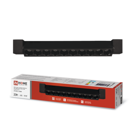 Светильник светодиодный трековый TOP-LINE LTR-02R-TL 20Вт 4000К IP40 2000лм 345мм 24град. линейный поворотн. черн. IN HOME 4690612045757