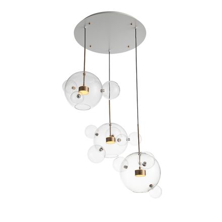 SL1133.203.03 Светильник подвесной ST-Luce Белый,Латунь/Прозрачный LED 3*14W 3000K  (из 4-х коробок)