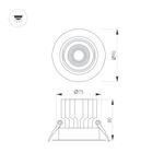 Светильник MS-VORTEX-BUILT-R90-12W Warm3000 (BK-BK, 20 deg, 230V) (Arlight, IP20 Металл, 5 лет)