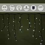 A-020 LED WT светодиодная "бахрома" 3x0.6м 140LED черный провод влагозащ., морозостойкий