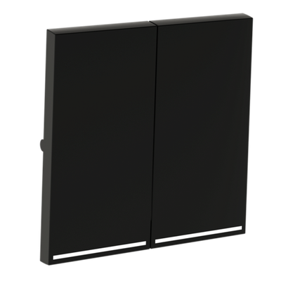 VLS000408 Клавиши для выключателя/переключателя двухклавишного с подсветкой, S70 (черный матовый). (ТМ Maytoni)