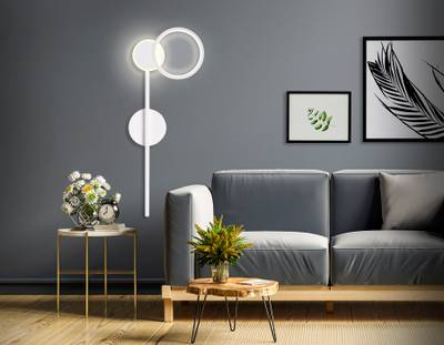 Настенный поворотный светодиодный светильник FL5191 SWH белый песок LED 3000K 9W 600*221*30