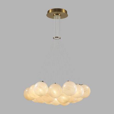 7109/19 MIDCENT ODL26 Подвесной светильник  белый/стекло/металл E14 19*5W  220-240V MAGIA