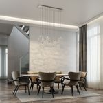 Подвесной светодиодный светильник с металлическими плафонами 90353/9 хром