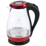 Чайник ENERGY E-204 (1.7л) стекло, пластик цвет красный