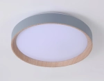 Потолочный светодиодный светильник с пультом FZ1320 GR/LWD серый/светлое дерево IP20 41W 3000-6400K D390*70 (ПДУ ИК)