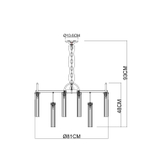 Подвесная люстра Arte Lamp BORGIA A4088LM-15AB, 15хG9