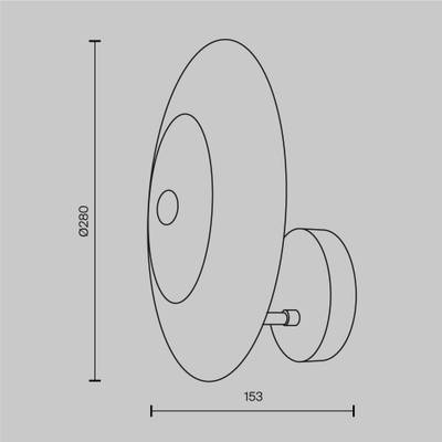 Настенный светильник (бра) Aster E14х1, MOD007WL-01G. TM Maytoni